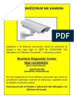 Zonë E Mbikëqyrur Me Kamera: Biocheck Diagnostic Center Nipt L41503025J