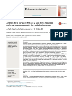 Analisis de La Carga de Trabajo y Uso de Los Recursos Enfermeros en Una Unidad de Cuidados Intensivos