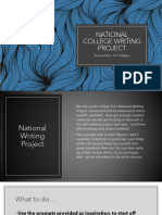 National College Writing Project Slideshow
