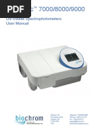 Ultrospec 7000/8000/9000: UV-Visible Spectrophotometers User Manual