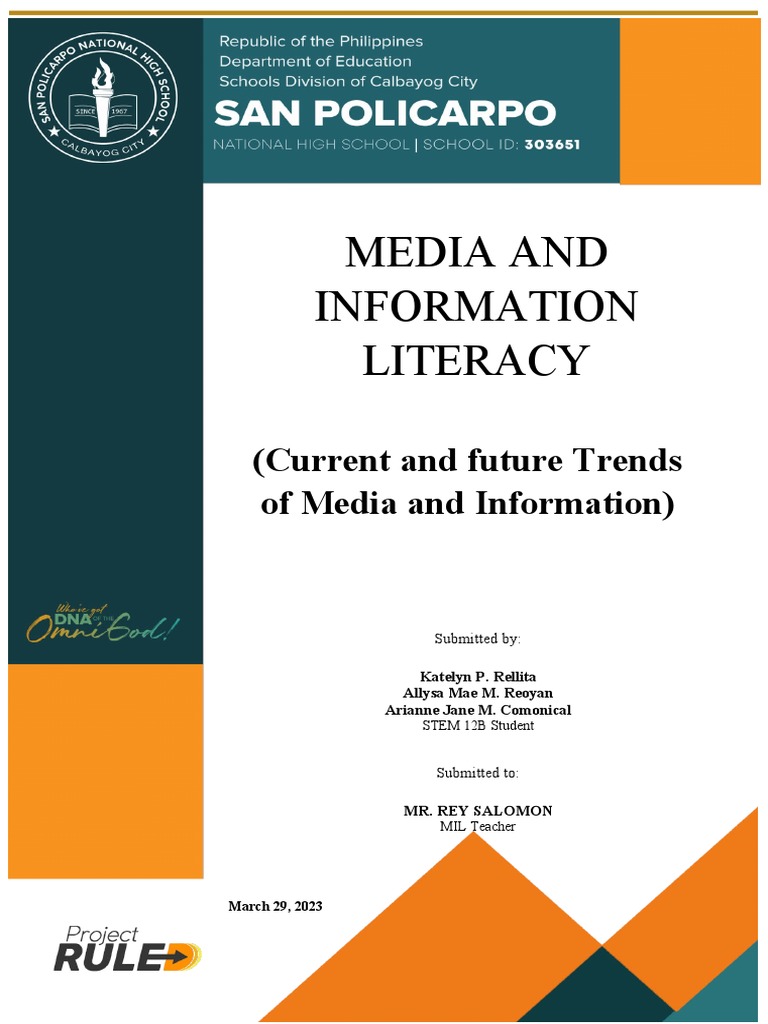 Current and Future Trends of Media and Information | PDF | Educational ...
