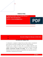 Trabajo Final: Programa Formativo: Área Contable Bloque 3 Bloque: Dirección Financiera Enviar A: Areacontable@eneb - Es