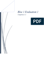 Bloc 1 Evaluation 1: Compétence 1.1