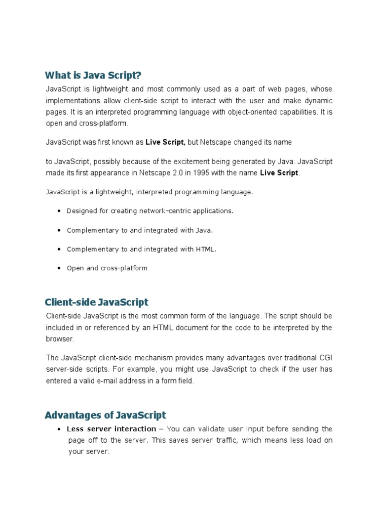 Javascript Material 1 | Descargar gratis PDF | Control Flow | Dynamic ...