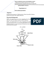 Experiment No 1 Aim:To Study The Basic Antenna Parameter Objective