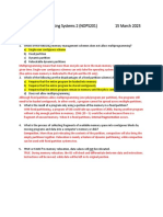 Networks and Operating Systems 2 (NOPS201) 15 March 2023 Class Quiz 1-2023