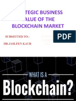 Strategic Business Value of The Blockchain Market: Submitted To:-Dr - Jasleen Kaur