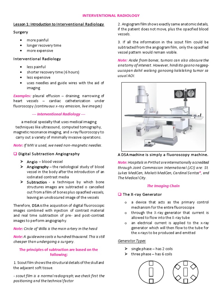 Interventional Radiology: The Principles of Subtraction Are Based On ...