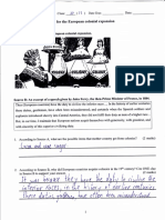 Topic 6 Worksheet 2.1 Reasons For European Colonial Expansion