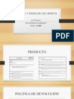 Recibo Y Despacho de Objetos: Actividad 3 Juan Esteban Zambrano FICHA: 2722097