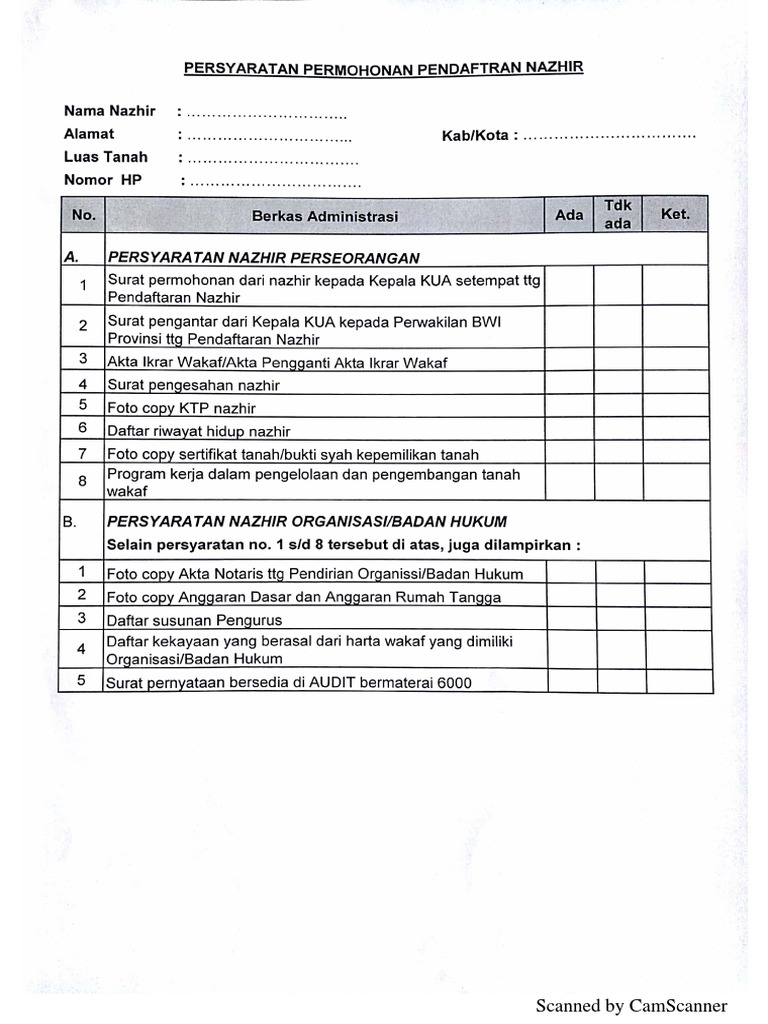 Form Syarat WKF - 1 | PDF