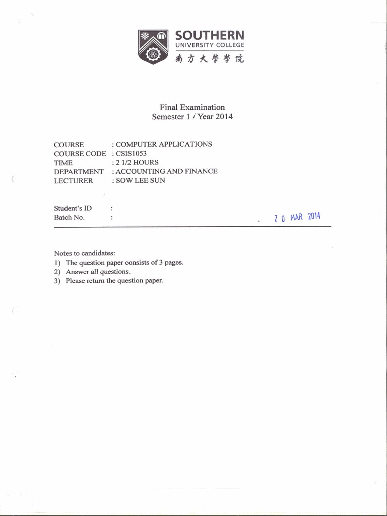 Computer Application | PDF