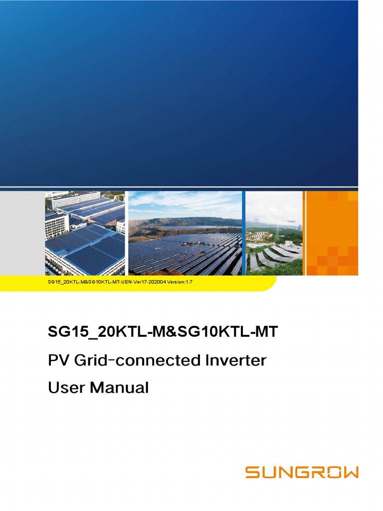 SG15 20KTL M SG10KTL MT User Manual PDF | PDF | Power Inverter ...