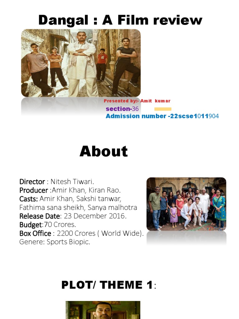 Dangal A Film Review Section36 PDF Cinema Of India