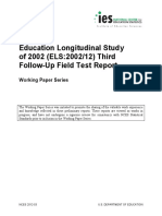 ELS:2002 Third Follow-Up Field Test Report Summary