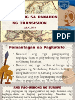 Ang Daigdig Sa Panahon NG Transisyon: Aralin 8