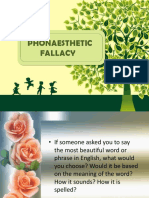 Phonaesthetic Fallacy