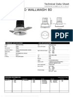 Technical Data Sheet for Dark Round Wallwash 80 LED Luminaire