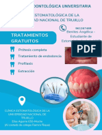 Flyer Clínica Dental Simple Azul