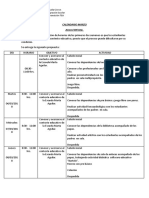 Calendario Adaptación Aula Especial Marzo