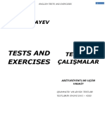 Tests and Exercises: Test VƏ Çalişmalar