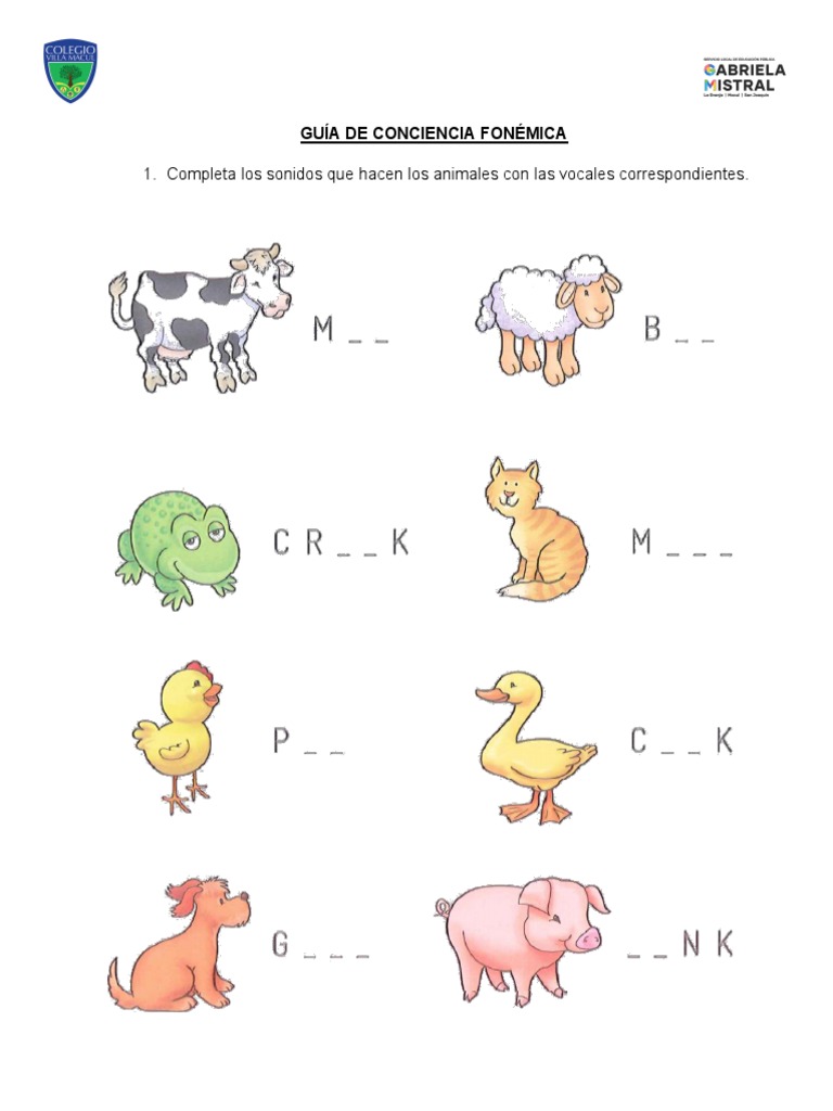 Guía de Conciencia Fonémica Infantil | PDF | Artes del Lenguaje y ...