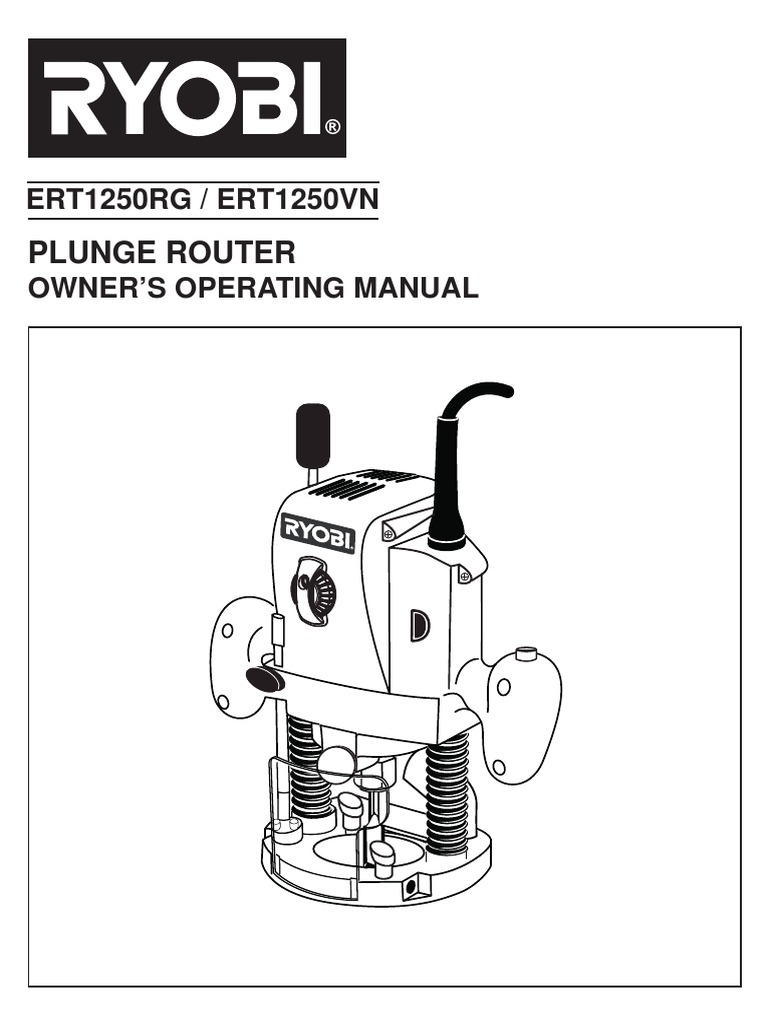 Ryobi ERT1250RG Manual 1 | PDF | Electric Motor | Glasses