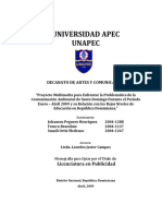 Universidad Apec Unapec: Decanato de Artes Y Comunicación