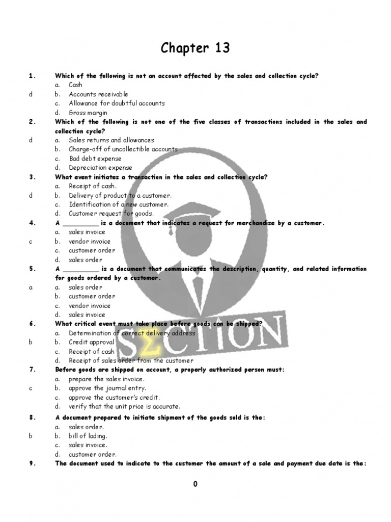 Sales and Collection Cycle Overview | PDF | Debits And Credits | Invoice