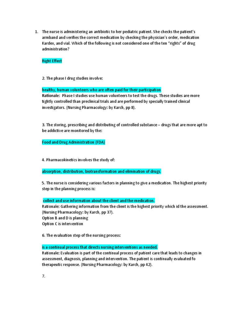 Rationale Phase I Studies Use Human Volunteers To Test The Drugs. These Studies Are More PDF