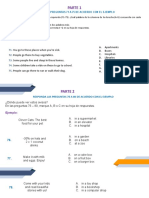 Parte 1: Responda Las Preguntas 71 A 75 de Acuerdo Con El Ejemplo