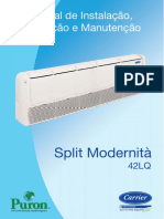 Manual de instalação e manutenção de split modernità 42LQ