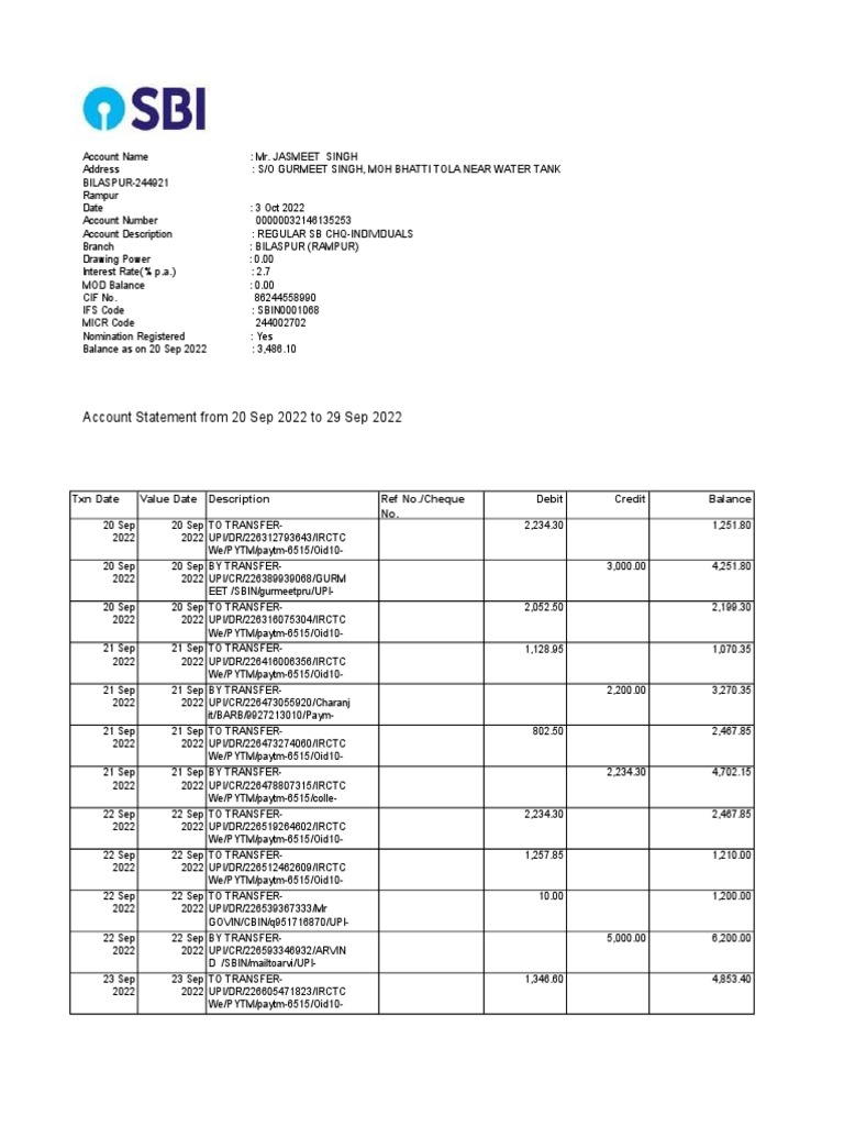 Account statement from 20 sep 2022 to 29 sep 2022 pdf automated
