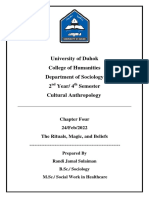 University of Duhok College of Humanities Department of Sociology 2 Year/ 4 Semester Cultural Anthropology