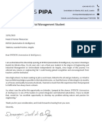 Domingos Pipa cover letter for INTECH internship