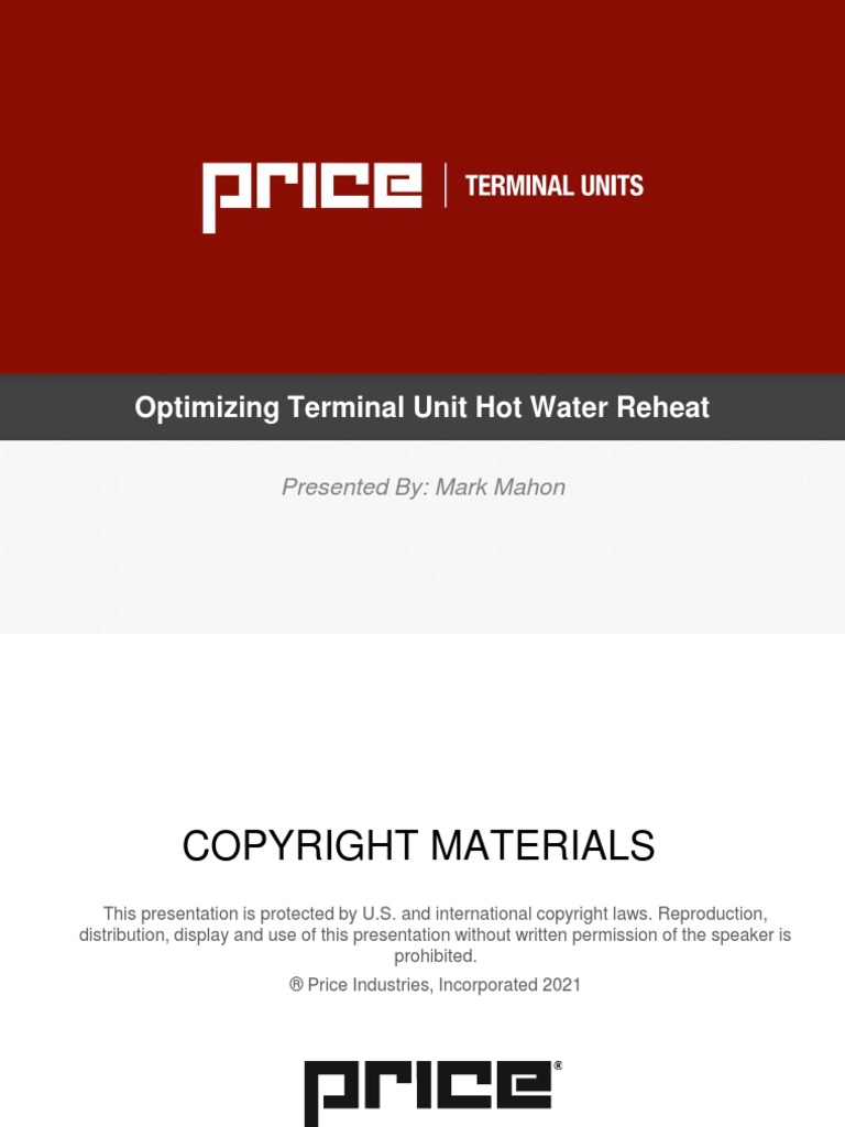 Optimizing Terminal Unit Hot Water Reheat PDF Heat Transfer Water
