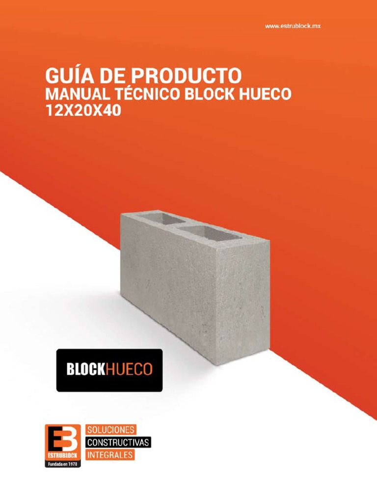 Manual Del Block Hueco 12X20X40 950355 | PDF