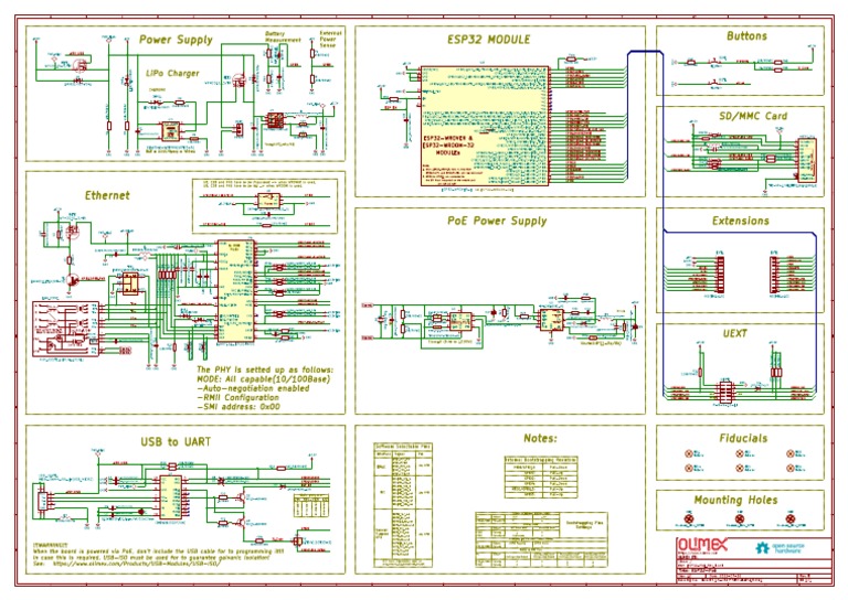 ESP32 POE Module Schematic Overview | PDF