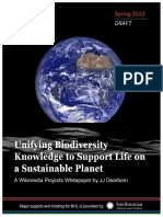 Unifying Biodiversity Knowledge To Support Life On A Sustainable Planet