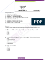 ICSE Class 6 Physics Sample Paper Set 1
