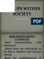 Groups Within Society: (Introduction)