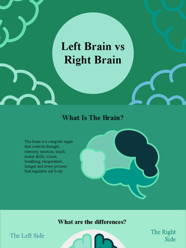 Understanding the complexities of the brain an overview of the left vs