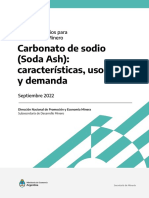 Carbonato de Sodio (Soda Ash) : Características, Usos y Demanda