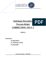 Statistique Descriptive Travaux Dirigés Correction:Td #3: Semestre 2