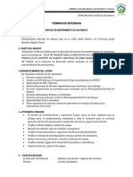 Terminos de Referencia: Servicio de Mantenimiento de Cuatrimoto 1.-Ubicacion