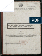 En Milieu Rural Au: Les Determinants de La Pauvrete Senegal