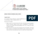 FCSH: Curso de Administração Pública - Trabalho Prático I sobre Funções da Linguagem e Planeamento do Tempo