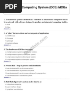 Distributed Computing System (DCS) Solved MCQs (Set-1)