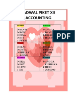 Jadwal Piket Xii Accounting: Santi Rosi Dina Eti Angga Rizal