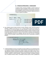 Modelo Matemático para Resolução de Problemas. Lista de Exercício 2 Com Comentários